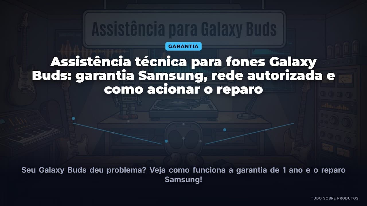 Capa do vídeo oficial: Galaxy Buds com problema? Guia de assistência técnica e garantia Samsung (2026)