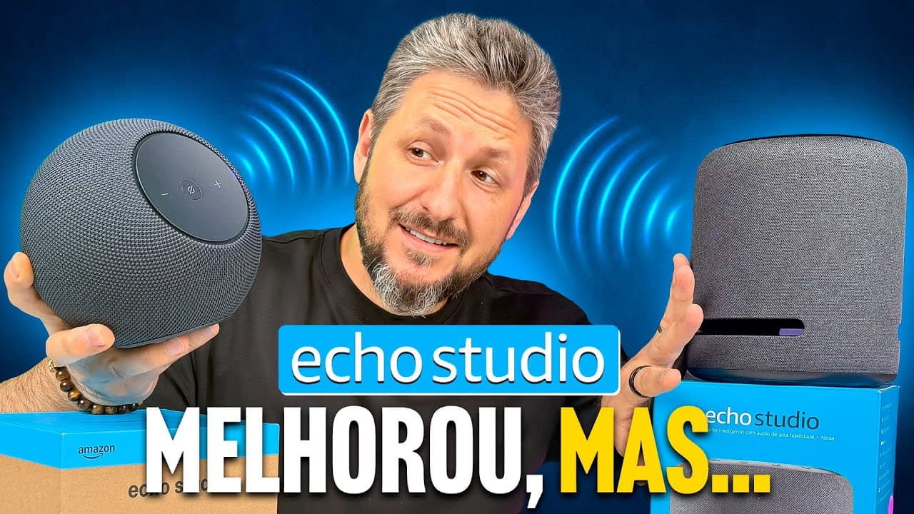 Thumbnail do vídeo Echo Studio mostra que tamanho (nem sempre) é documento