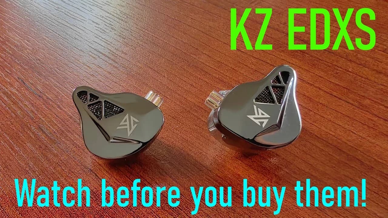 Thumbnail do vídeo KZ EDXS heaphones reviewed. Random codenames continued, but are they good?