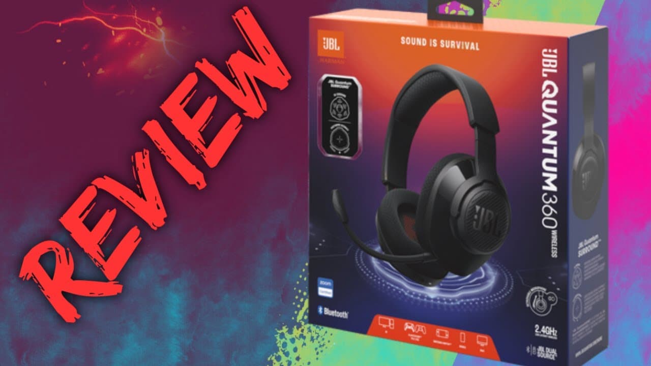 Thumbnail do vídeo JBL Quantum 360 Wireless review, headset gamer sem fio, fone gamer JBL Quantum, review completo.