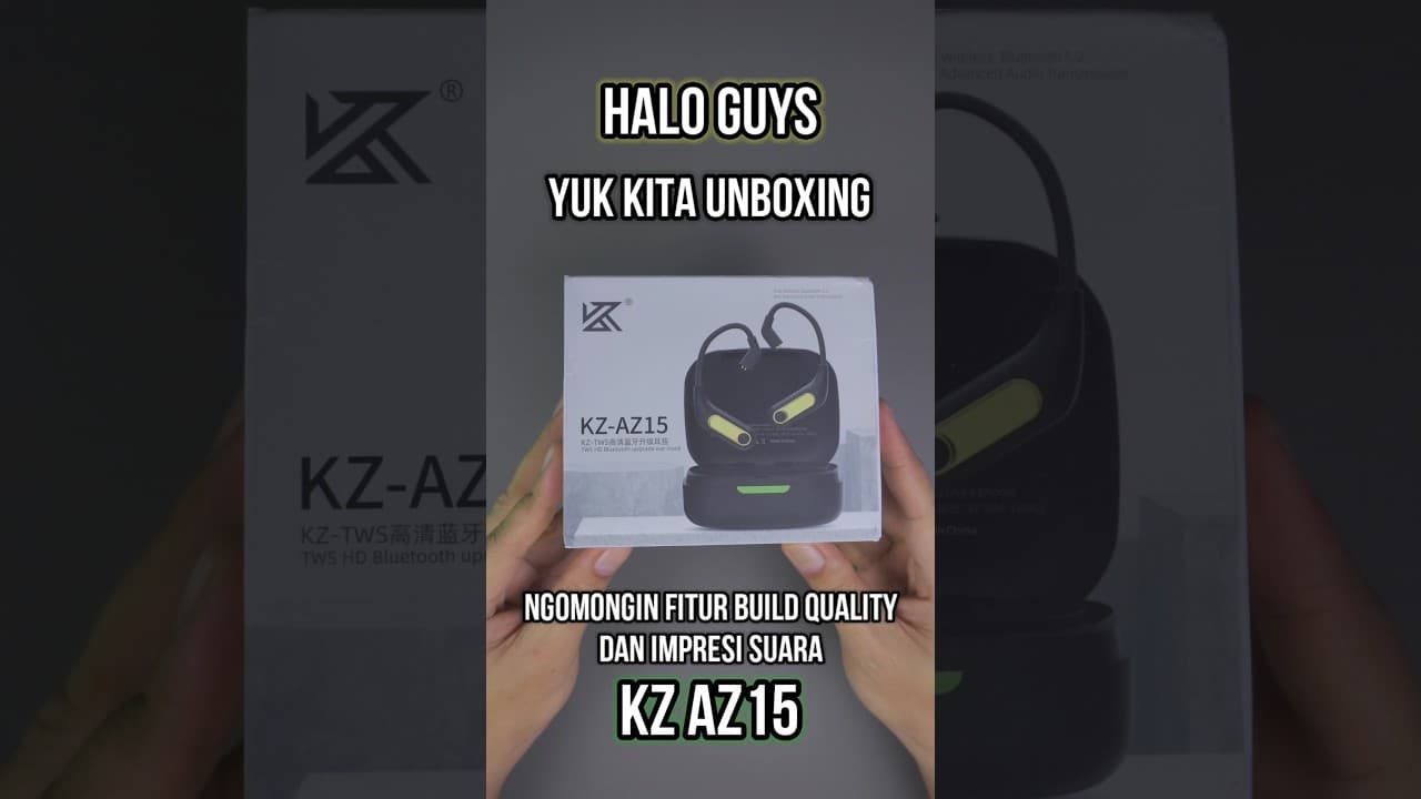 Thumbnail do vídeo KZ AZ15 Bluetooth Module TWS Unboxing dan Review #kz #kzaz15 #az15