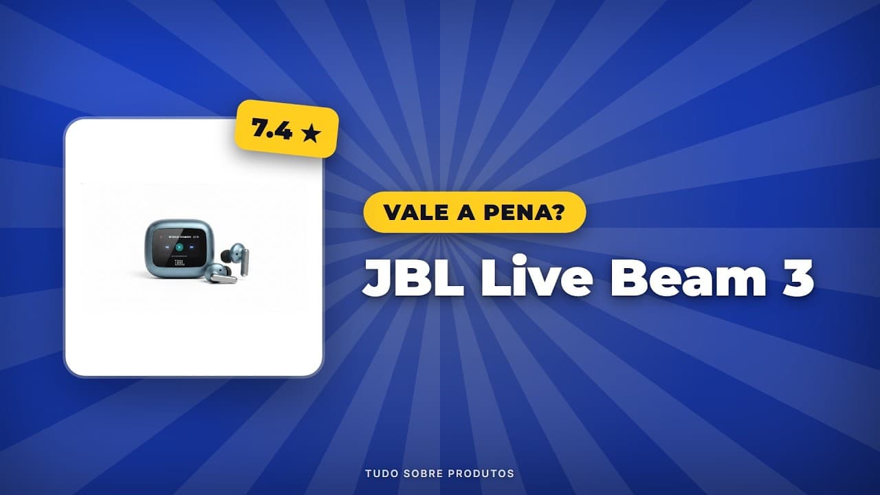 Capa do vídeo oficial: JBL Live Beam 3: Review COMPLETO em 2026! Vale a pena comprar?