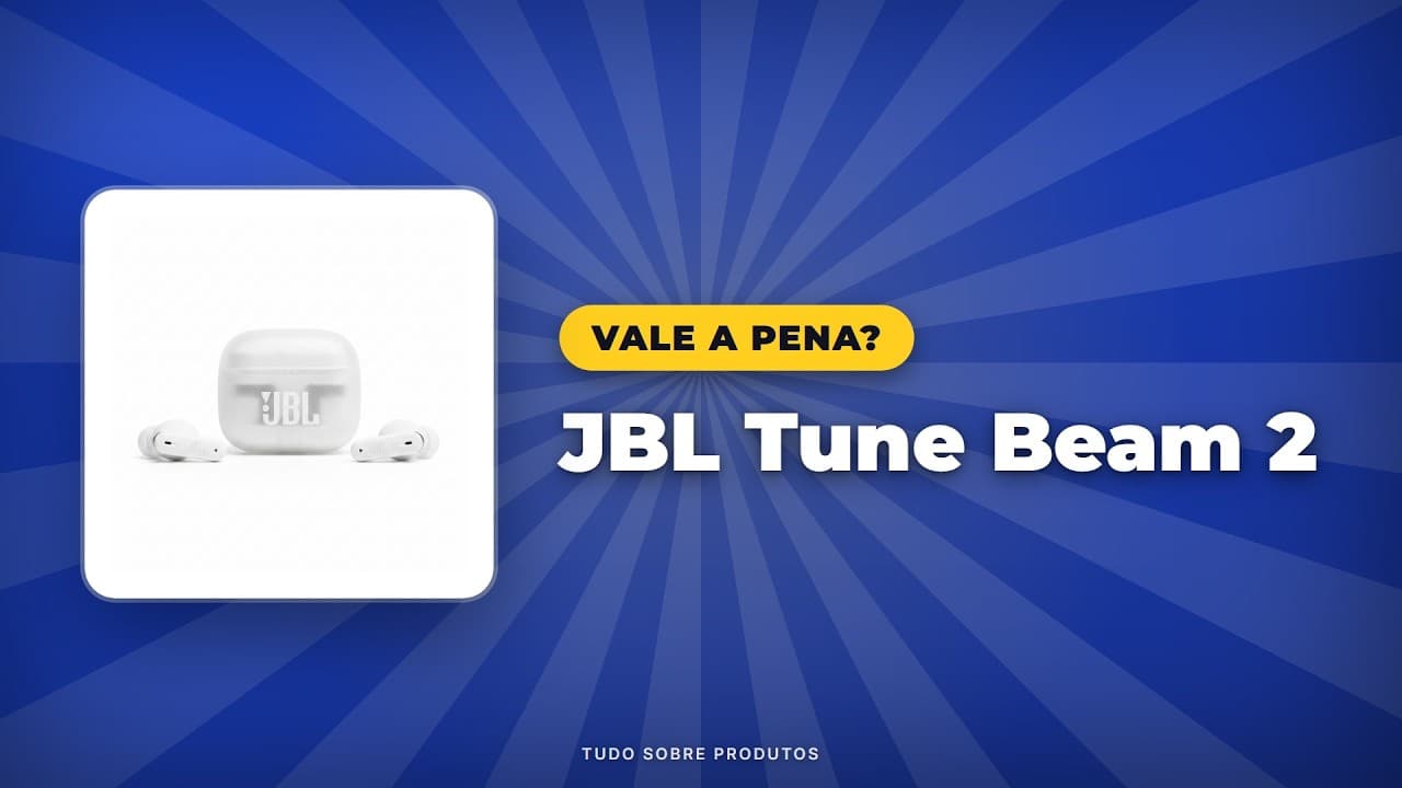 Capa do vídeo oficial: JBL Tune Beam 2 (2026): Bateria, Graves e App! Análise Completa