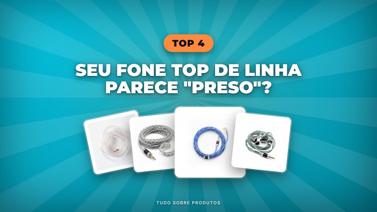 Capa do vídeo oficial: TOP Ranking 2026: Os Melhores Cabos 8 Núcleos para Fones KZ!