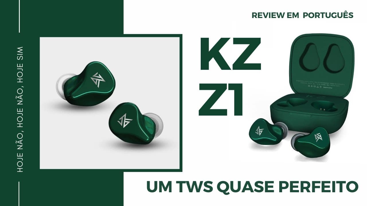 Thumbnail do vídeo KZ Z1 TWS - QUASE PERFEITO, vale a pena? [Review #01]