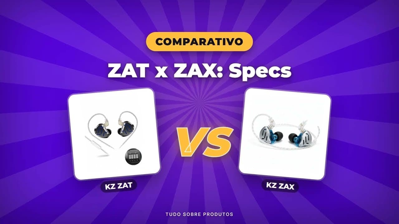 Capa do vídeo oficial: KZ ZAT vs KZ ZAX: O Comparativo Definitivo! Qual é o Melhor?