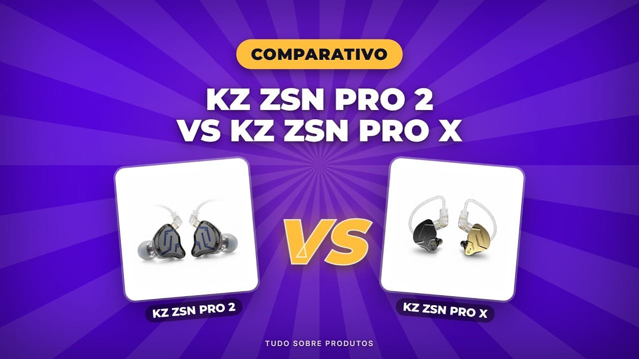 Capa do vídeo oficial: KZ ZSN PRO 2 vs PRO X: O Comparativo Definitivo de Fones de Ouvido em 2026!