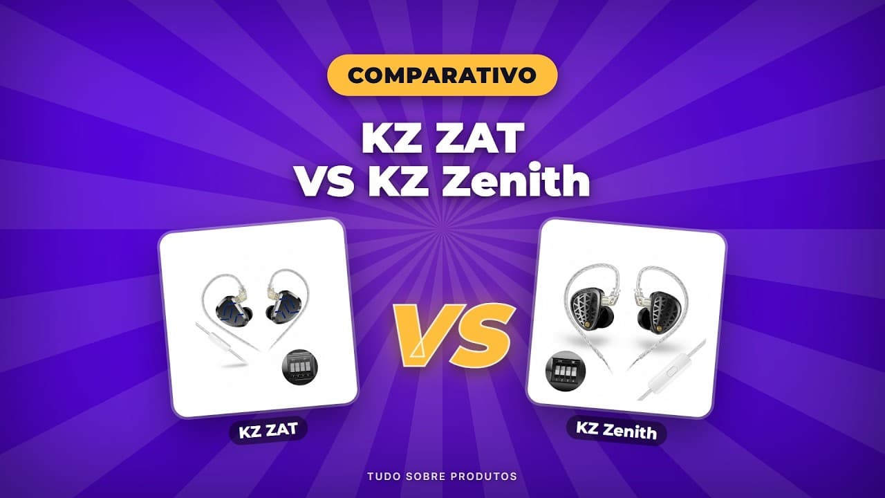 Capa do vídeo oficial: KZ ZAT x KZ Zenith: O Comparativo DEFINITIVO de 2026!