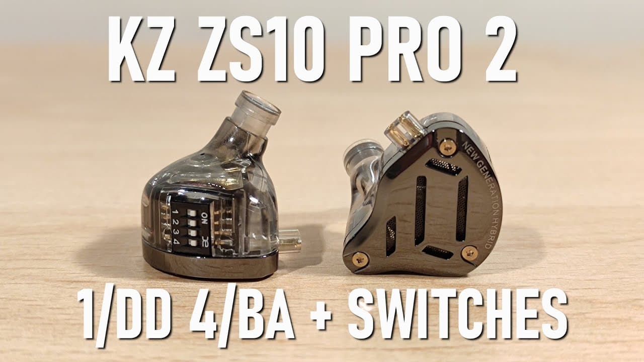 Thumbnail do vídeo KZ ZS10 Pro 2 Review - 5 Driver Hybrid W/Switches!