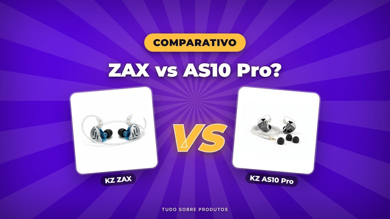 Capa do vídeo oficial: KZ ZAX vs KZ AS10 Pro: Qual Escolher em 2026? Análise COMPLETA!