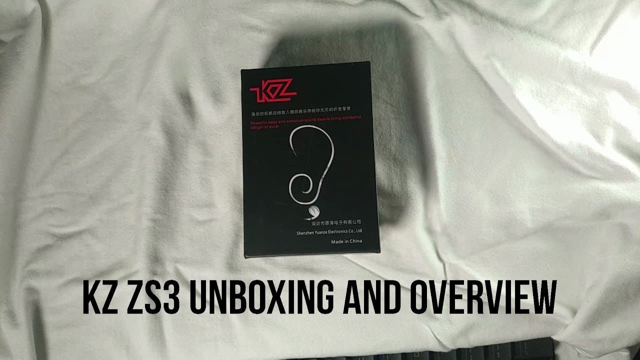 Thumbnail do vídeo KZ ZS3 Unboxing and Overview