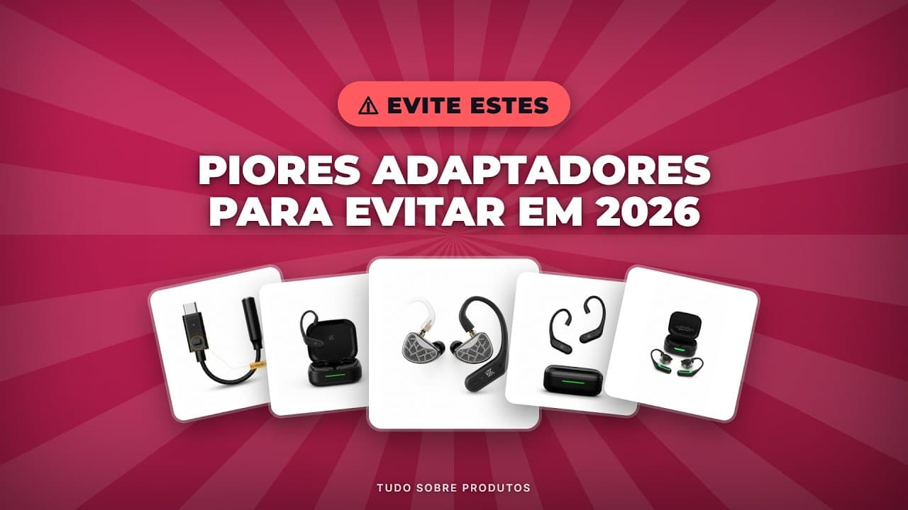 Capa do vídeo oficial: FUJA DESSES! 🚫 Top 10 PIORES Adaptadores Bluetooth de 2026
