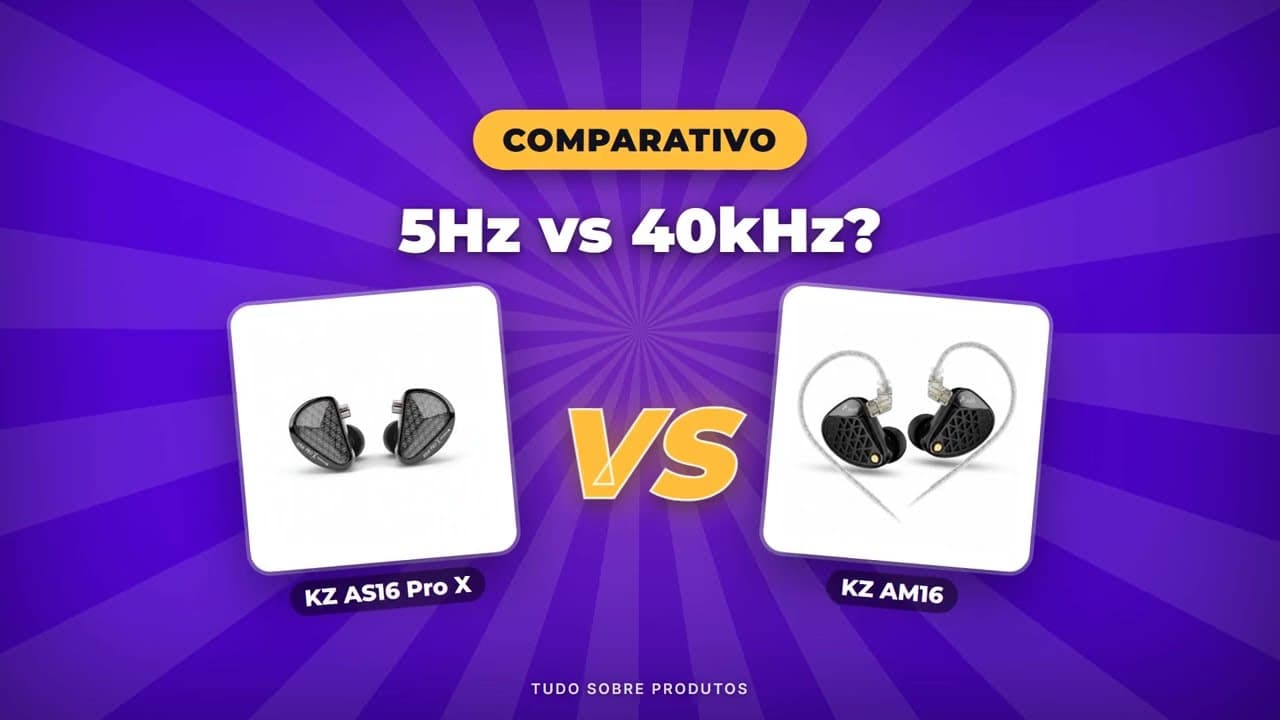 Capa do vídeo oficial: KZ AS16 Pro X vs AM16: Qual deles é o CAMPEÃO pra você?