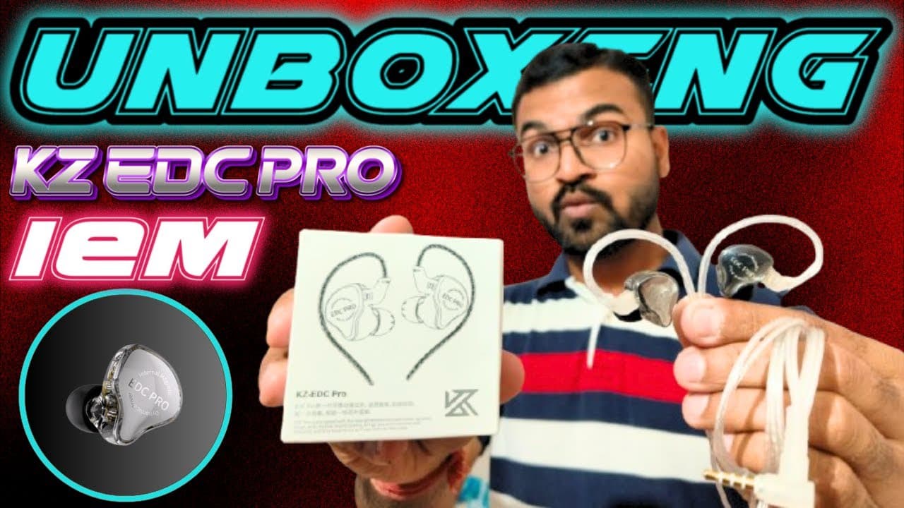 Thumbnail do vídeo KZ EDC PRO IEM - Unboxing of IEM (In Ear Monitor) Earphones 😲⚡