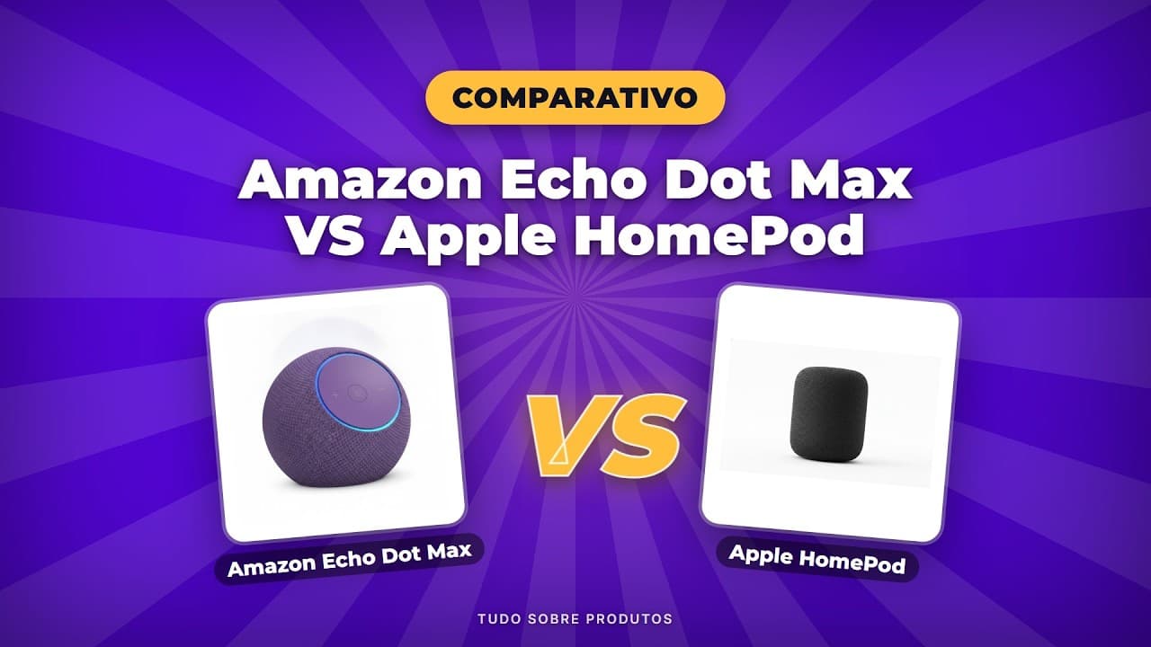 Capa do vídeo oficial: Echo Dot Max vs HomePod: Qual Smart Speaker domina em 2026?