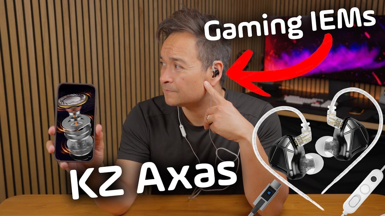 Thumbnail do vídeo KZ Axas IEMs 🔊 Better Music and Gaming Audio! ✅ Review