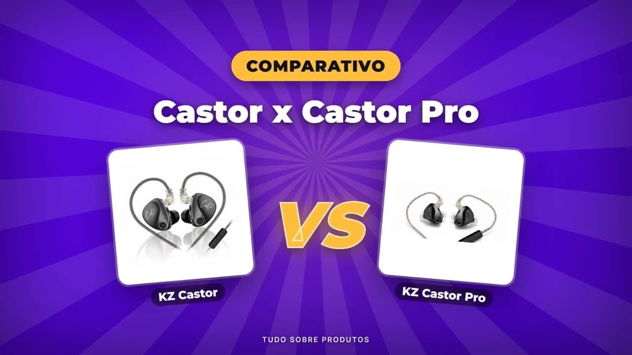Capa do vídeo oficial: KZ Castor x Castor Pro: Qual o campeão? Descubra o VENCEDOR!