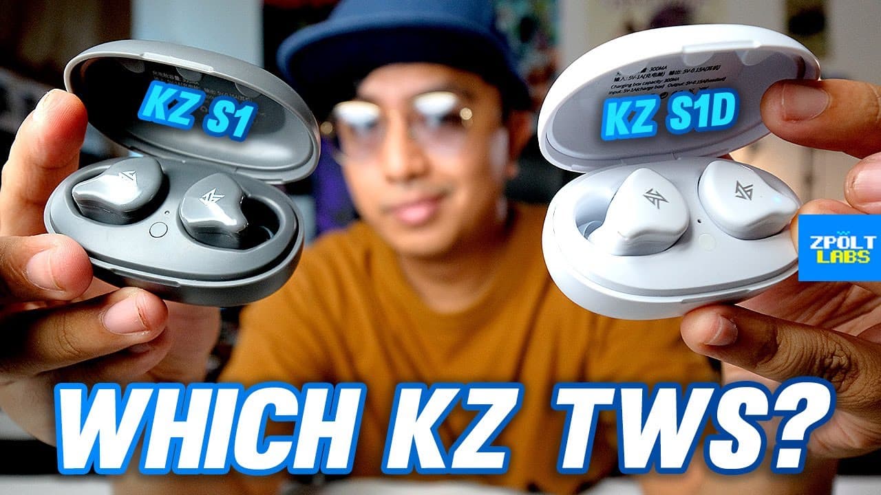 Thumbnail do vídeo KZ S1 vs KZ S1D Comparison + Review - Which KZ 'Truly Wireless' to GET?