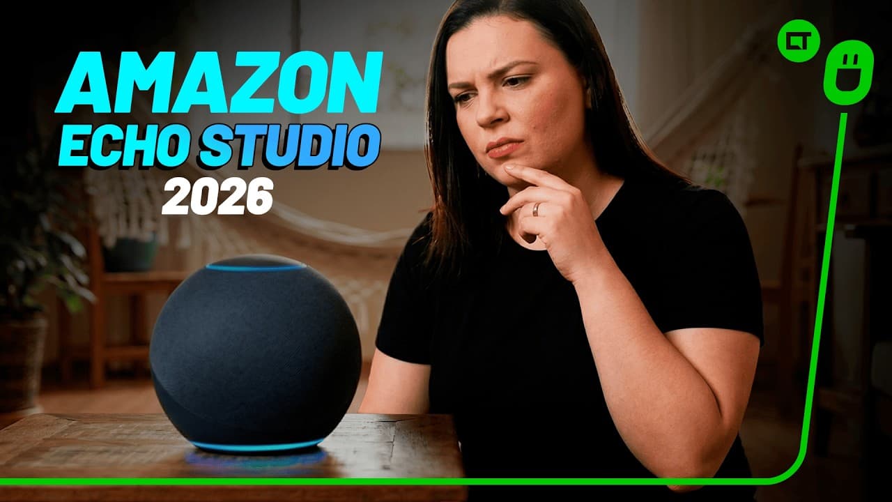 Thumbnail do vídeo Amazon Echo Studio 2026: A nova geração realmente evoluiu ou o som piorou?
