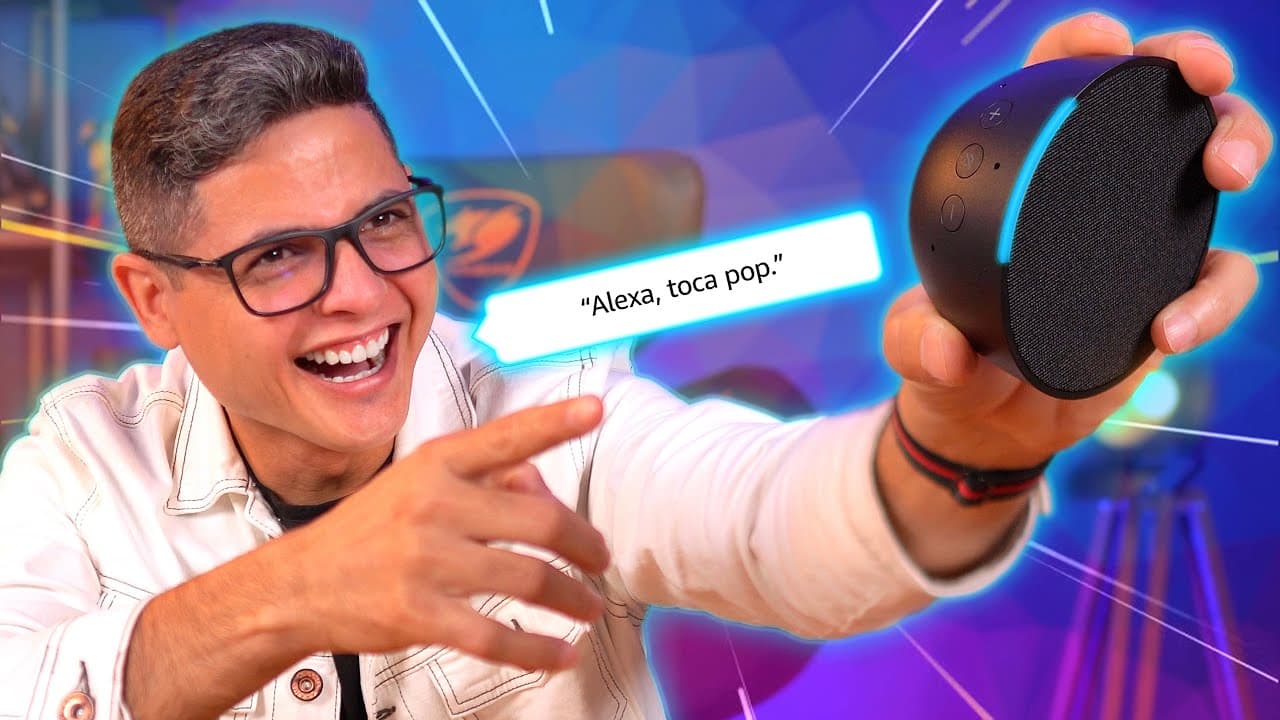 Thumbnail do vídeo Amazon Echo POP - a MINI CAIXA de SOM inteligente com ALEXA! Unboxing e Impressões