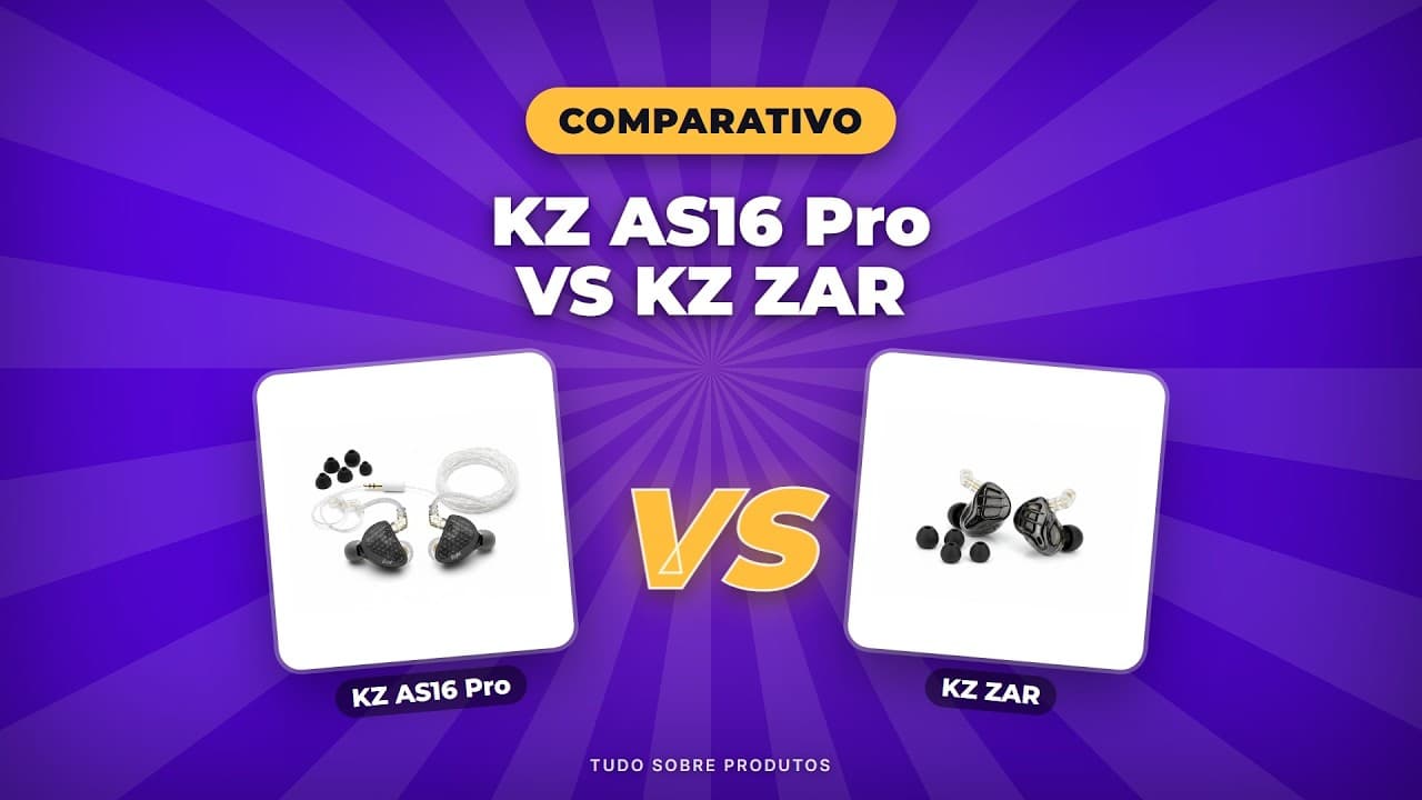 Capa do vídeo oficial: KZ AS16 Pro vs KZ ZAR (2026): Quem Vence o Comparativo Definitivo?