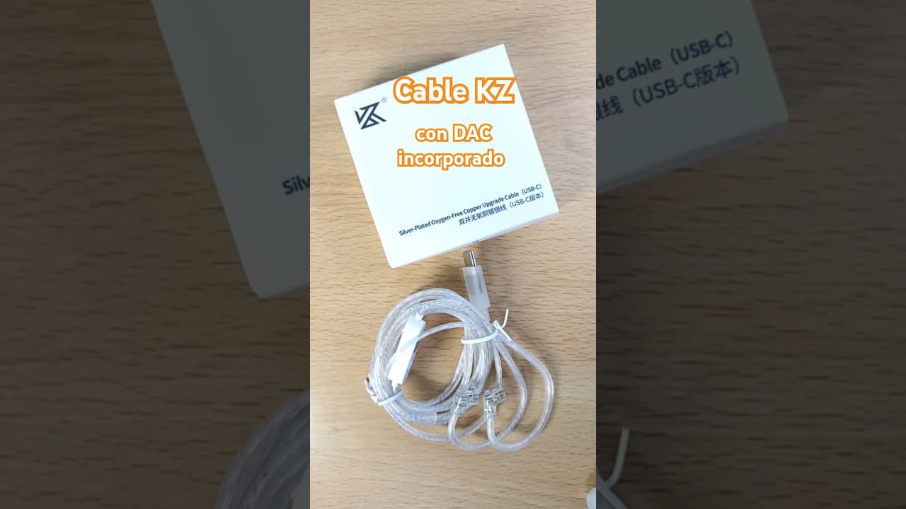 Thumbnail do vídeo cable tipo c para audífonos IEMS con DAC incorporado de la marca KZ