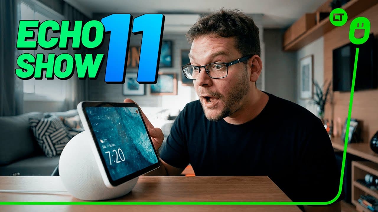 Thumbnail do vídeo Echo Show 11: a Alexa com tela mais potente, refinada e cara da Amazon
