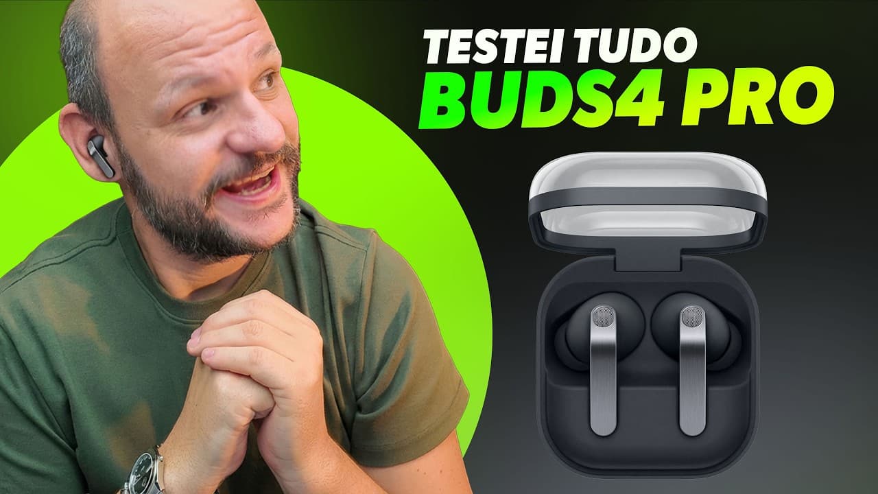 Thumbnail do vídeo SAMSUNG GALAXY Buds 4 Pro é bom e Vale a pena? Tudo sobre o novo fone TWS com ANC / Review