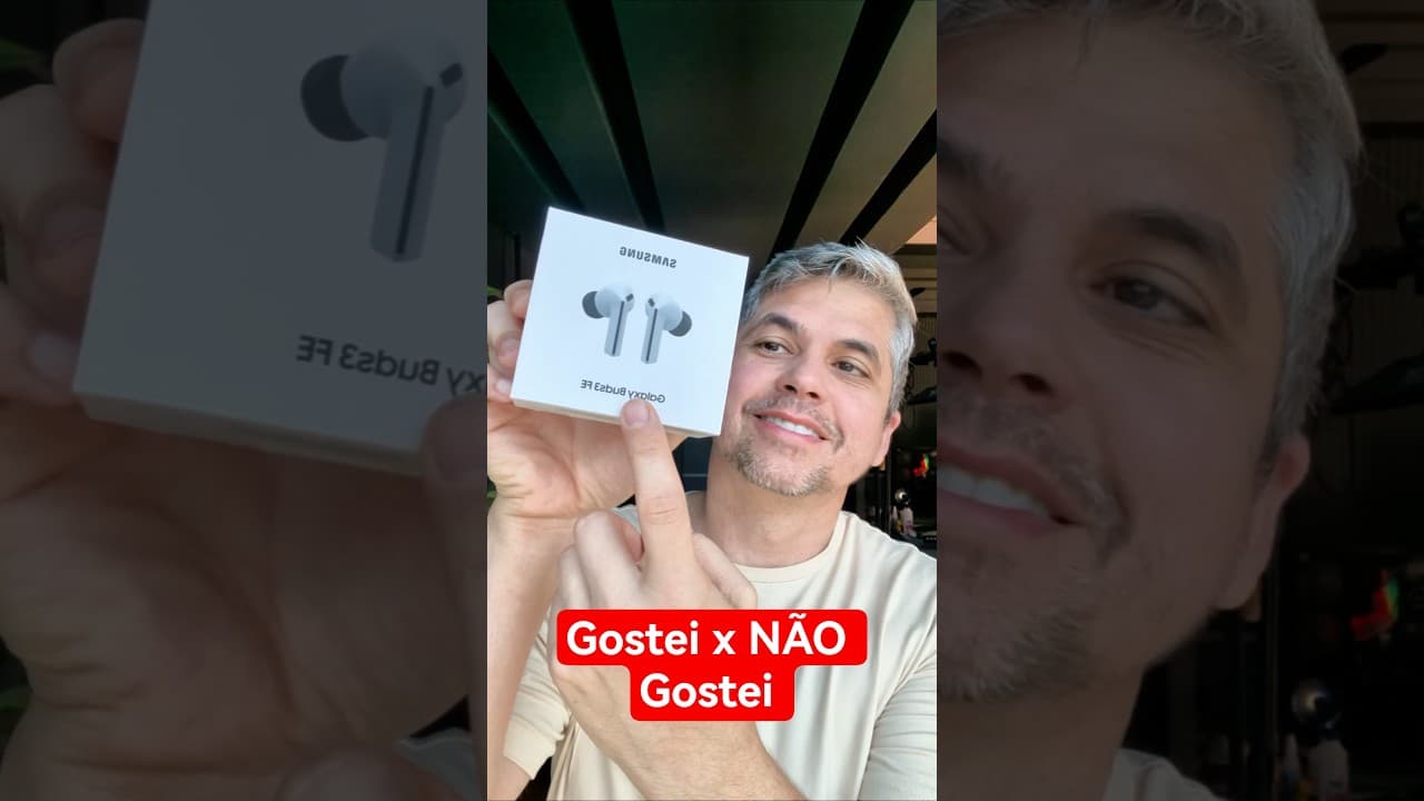 Thumbnail do vídeo Testei o Galaxy Buds 3 FE (GOSTEI e NÃO GOSTEI)