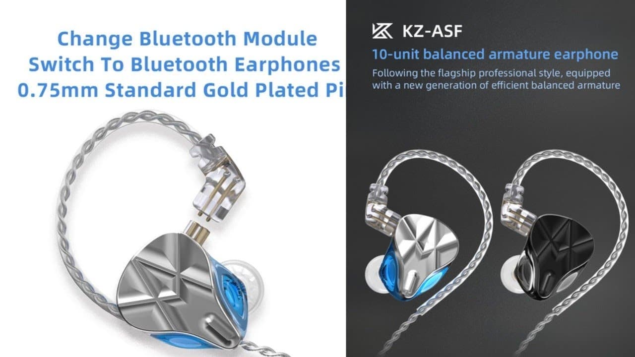 Thumbnail do vídeo KZ ASF 10BA Debuts as a Midrange Earphone sibling to KZ ASX 20BA Flagship Earphone for Audiophiles