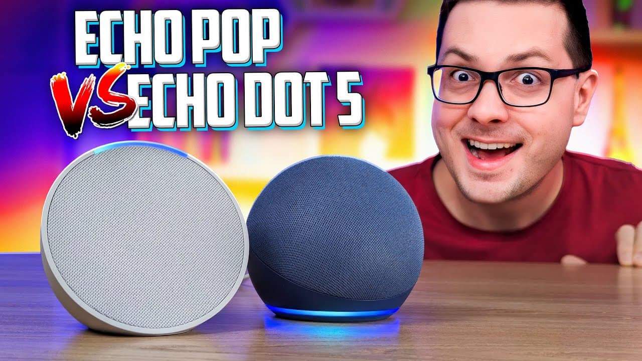 Thumbnail do vídeo ECHO POP ou ECHO DOT 5? qual o MELHOR para VOCÊ?! Comparativo COMPLETO!