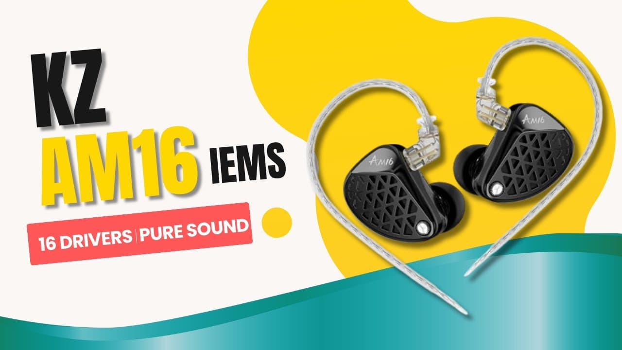 Thumbnail do vídeo 16 Drivers. Pure Sound. Meet the KZ AM16 IEMs