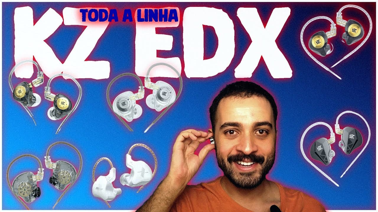 Thumbnail do vídeo KZ EDX: Review de TODOS os Fones da Linha (Com Ranking) #kz