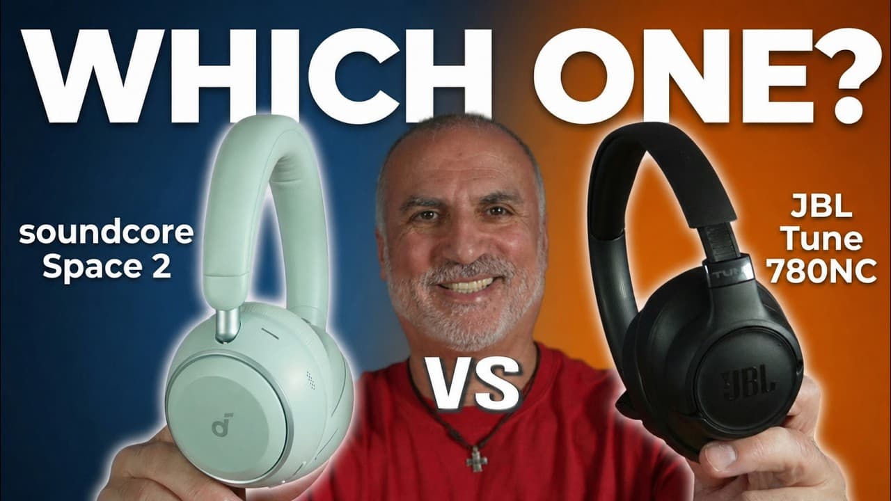 Thumbnail do vídeo JBL Tune 780NC vs Soundcore Space 2: Sound, ANC, Comfort & Which Should You Buy?