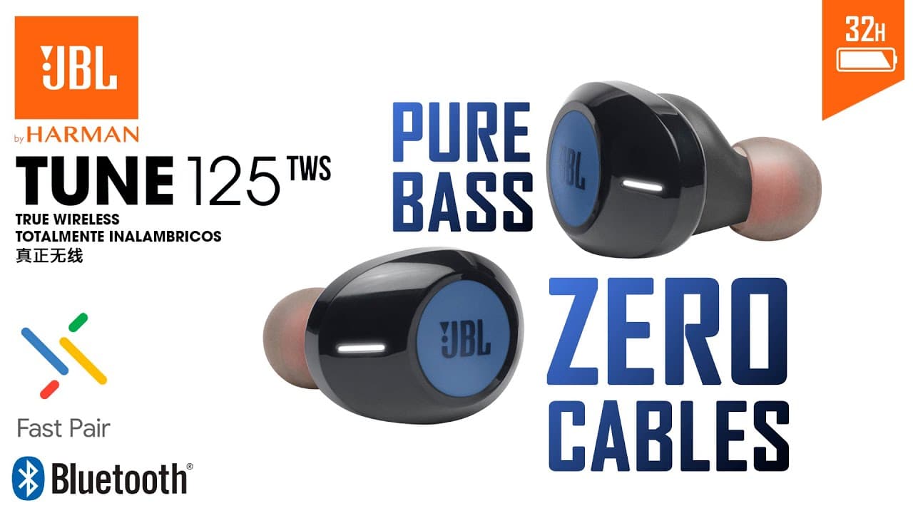 Thumbnail do vídeo Review JBL Tune 125 - Auriculares Bluetooth tws