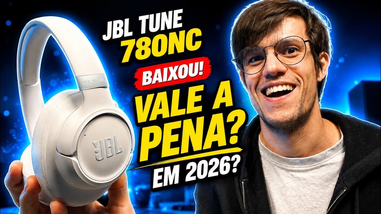 Thumbnail do vídeo JBL Tune 780NC baixou de preço! VALE a PENA comprar em 2026?