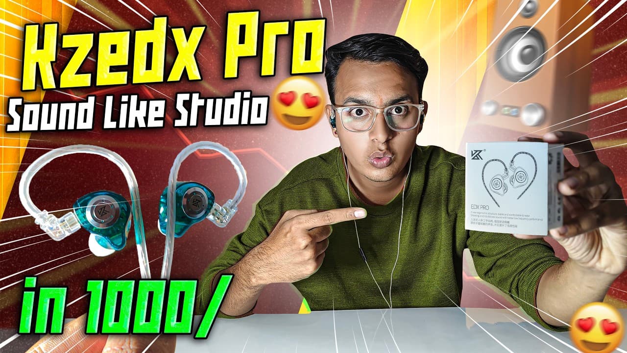 Thumbnail do vídeo KZ EDX PRO X With Mic - Detailed Review Best Wired IEM Under 1000 in 2024 ⚡