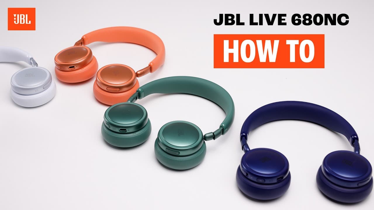 Thumbnail do vídeo JBL Live 680NC | How to Set Up and Use Your Headphones