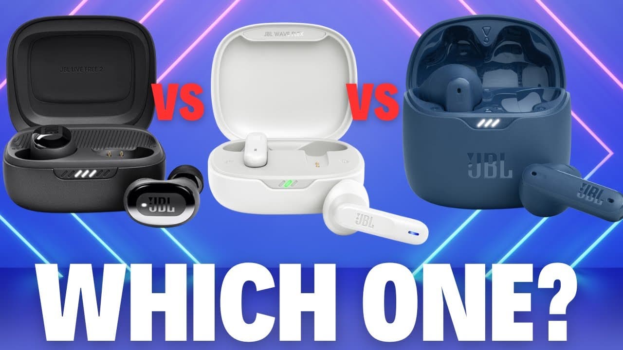Thumbnail do vídeo Triple Unboxing: JBL Wave Flex vs. Tune Beam vs. Live Free 2 | Which Earbud Wins?