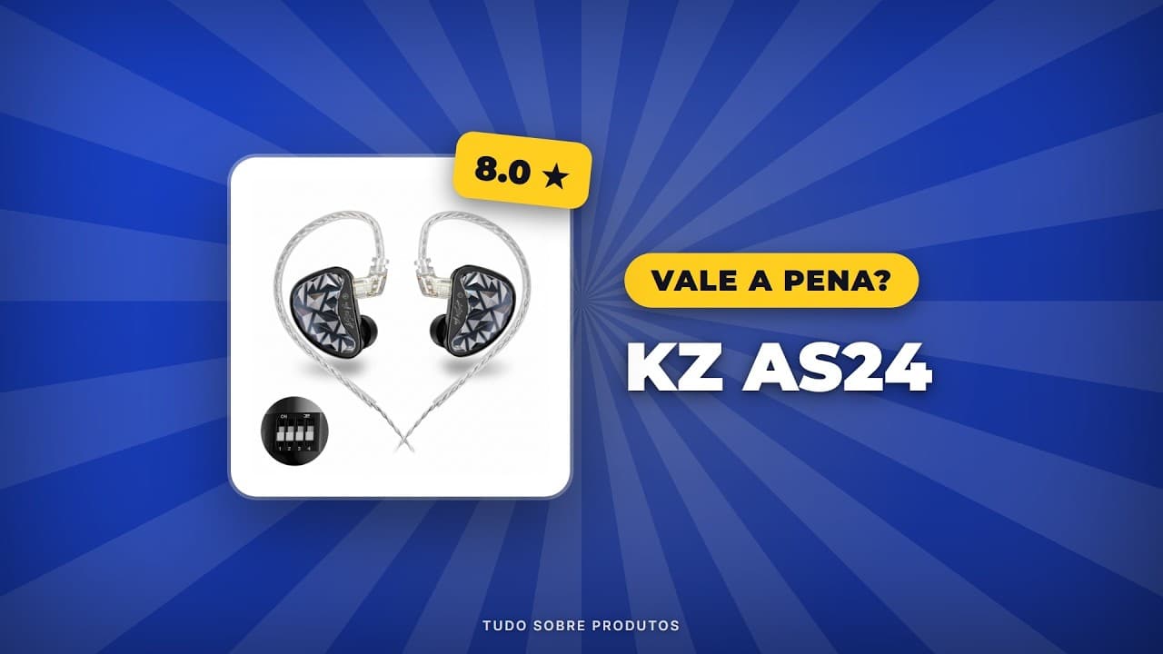 Capa do vídeo oficial: KZ AS24: Vale a pena em 2026? Análise COMPLETA | Tudo Sobre Produtos