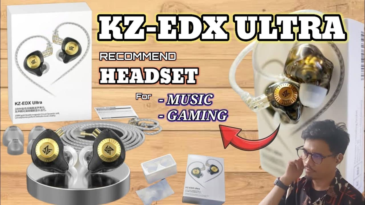 Thumbnail do vídeo REVIEW HEADSET KZ-EDX ULTRA ‼️ HEADSET GAMING DAN MUSIC