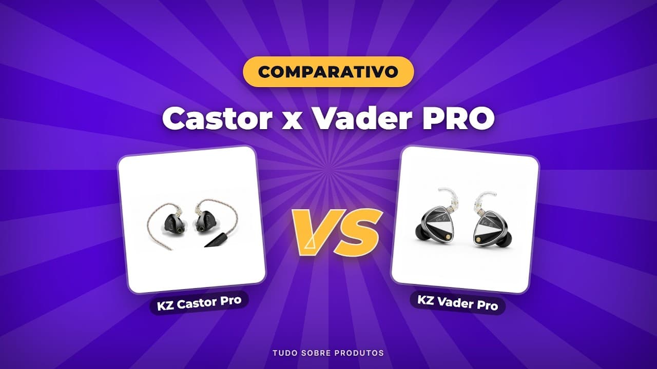Capa do vídeo oficial: KZ Castor Pro vs KZ Vader Pro (2026): Qual Fone é O Melhor Pra VOCÊ?