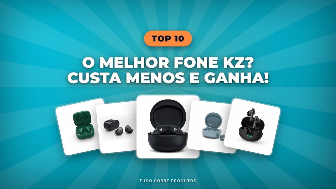 Capa do vídeo oficial: TOP 10 Fones de Ouvido Sem Fio KZ (2026): O Melhor Pra Você!