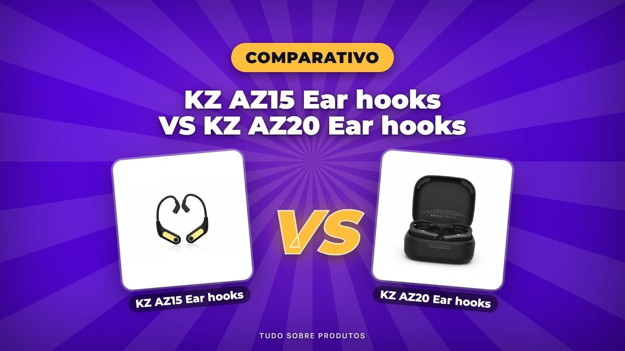 Capa do vídeo oficial: KZ AZ15 vs AZ20: Qual ear hook domina em 2026? Comparativo COMPLETO!