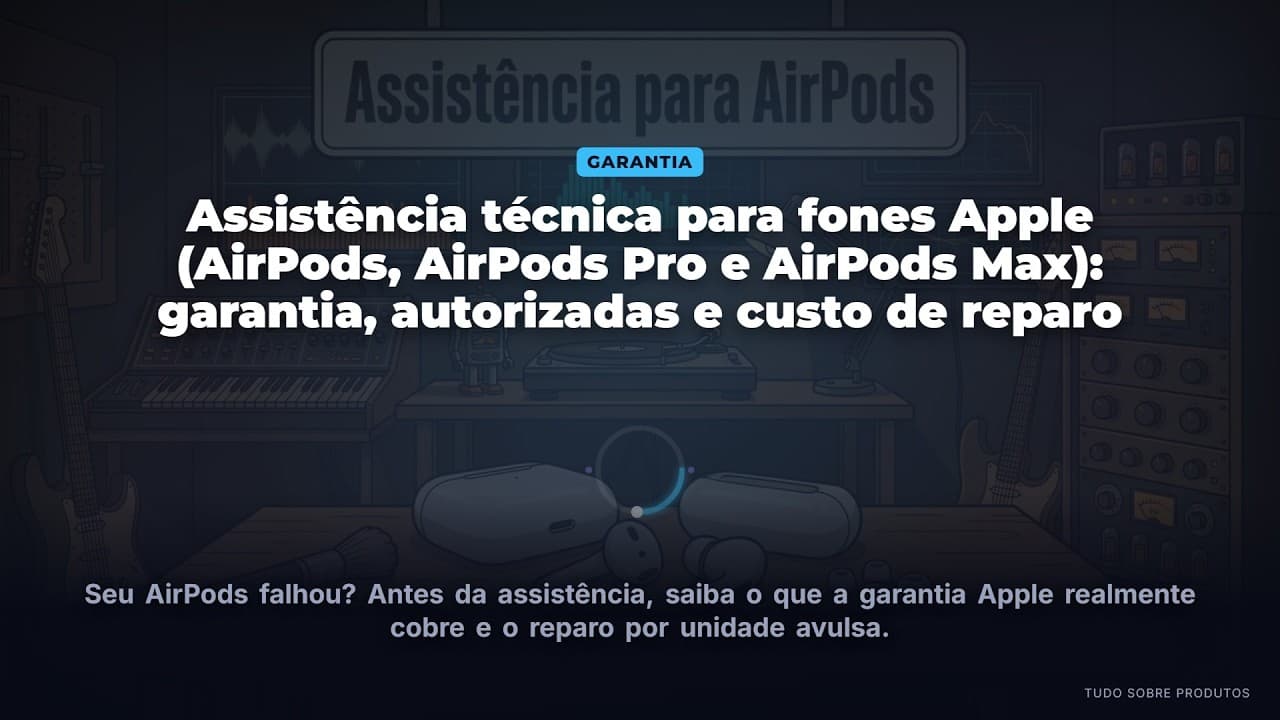 Capa do vídeo oficial: AirPods: Garantia e Reparo em 2026! Onde Consertar e o Custo Real?