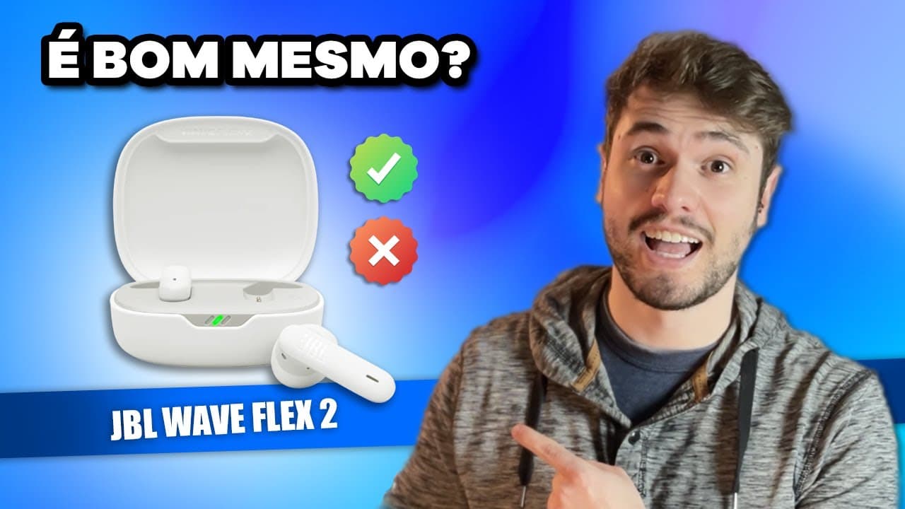 Thumbnail do vídeo MINHA EXPERIÊNCA COM O FONE JBL WAVE FLEX 2 (vale a pena?) - Review Completo