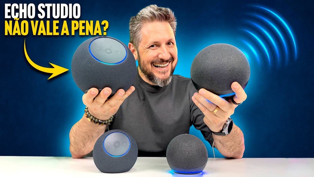 Thumbnail do vídeo Echo Studio piorou? Comparamos com a Echo e Echo Dot Max