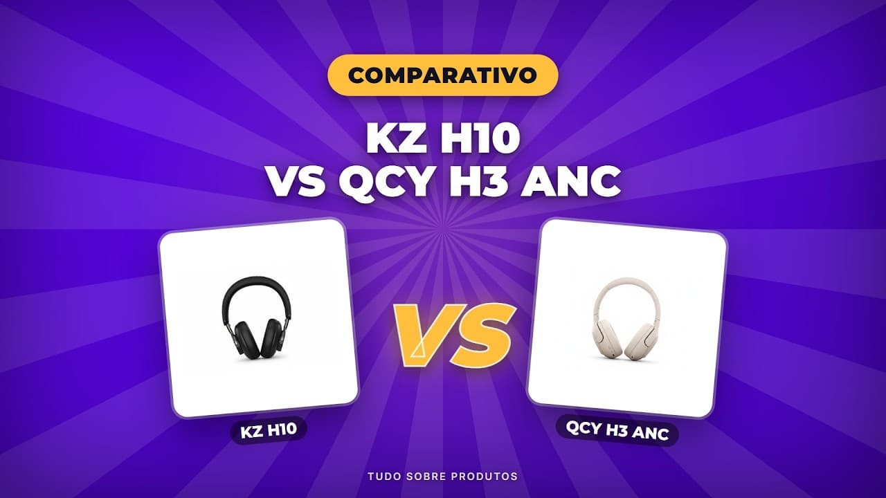 Capa do vídeo oficial: KZ H10 ou QCY H3 ANC? A Batalha dos Fones ANC em 2026!