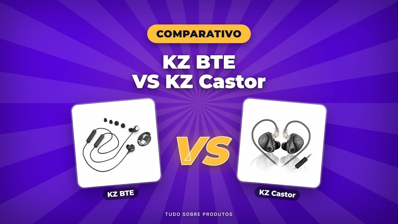 Capa do vídeo oficial: KZ BTE vs KZ Castor: O Comparativo Definitivo! Qual Fone Vence em 2026?