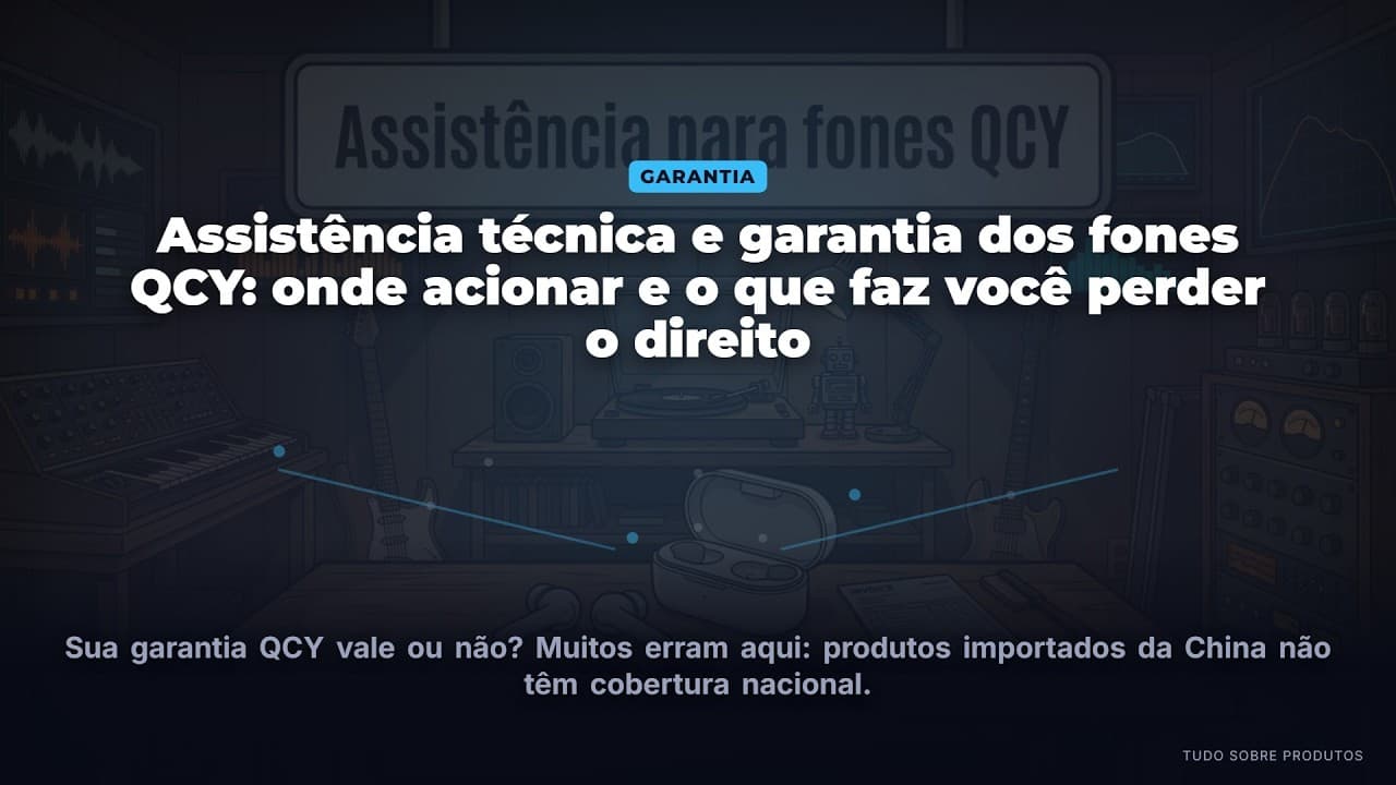 Capa do vídeo oficial: QCY: GARANTIA e ASSISTÊNCIA em 2026! Onde acionar e o que evitar?